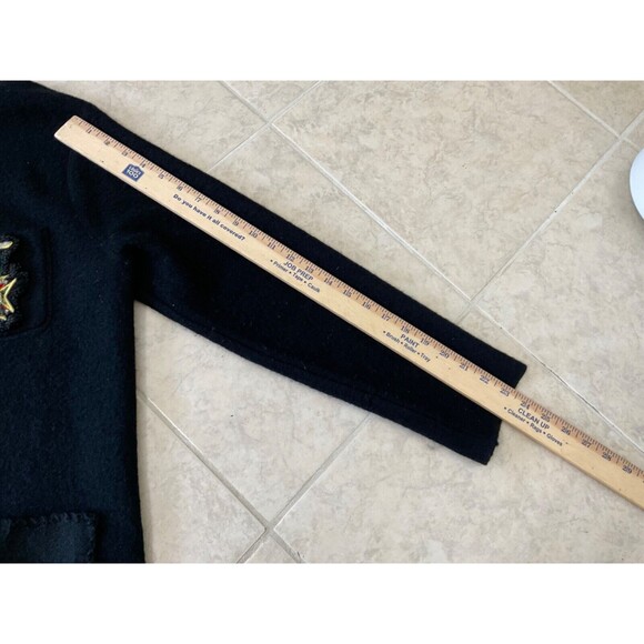 Rafaella 100% Wool Crested Jacket Women’s Size Large Preppy Dark Academia VTG. - Picture 11 of 11